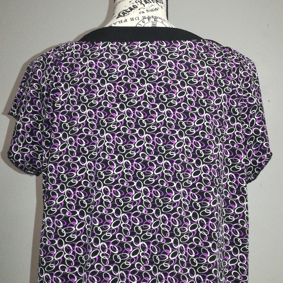 Six Degrees Braid Round Neck Multicolor Women Print Tops Size XL - Picture 6 of 16
